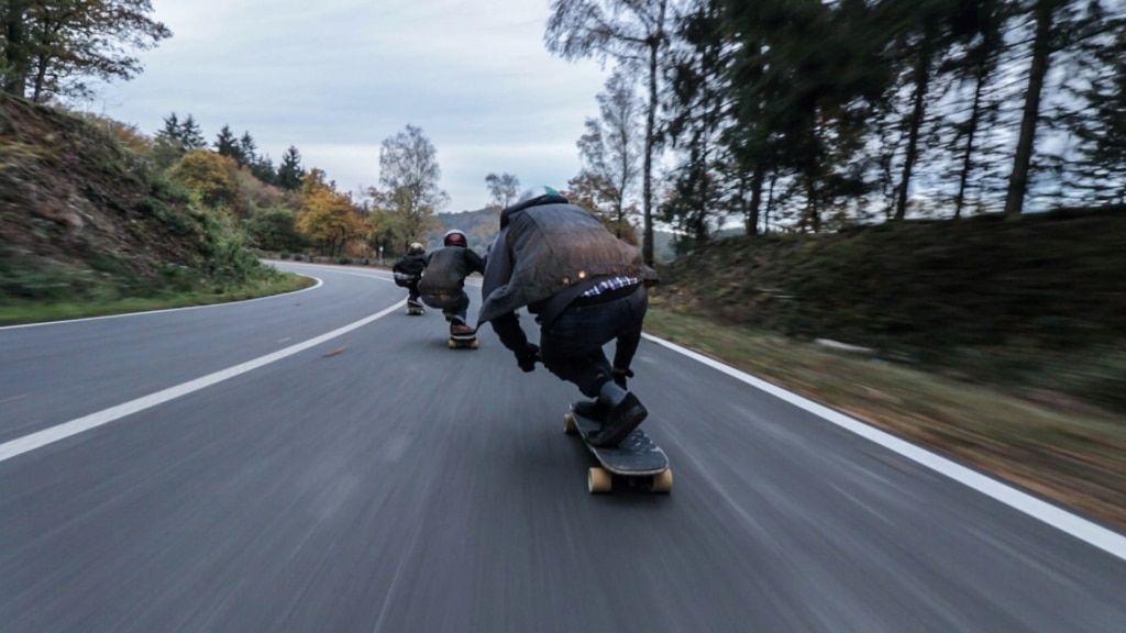 flou de mouvement au skateboard